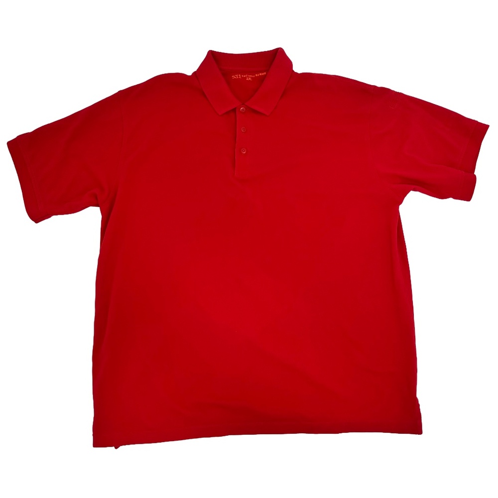 5.11 Tactical Series Mens Size 2XL Polo Shirt Red‎ Short Sleeve Collared Outdoor